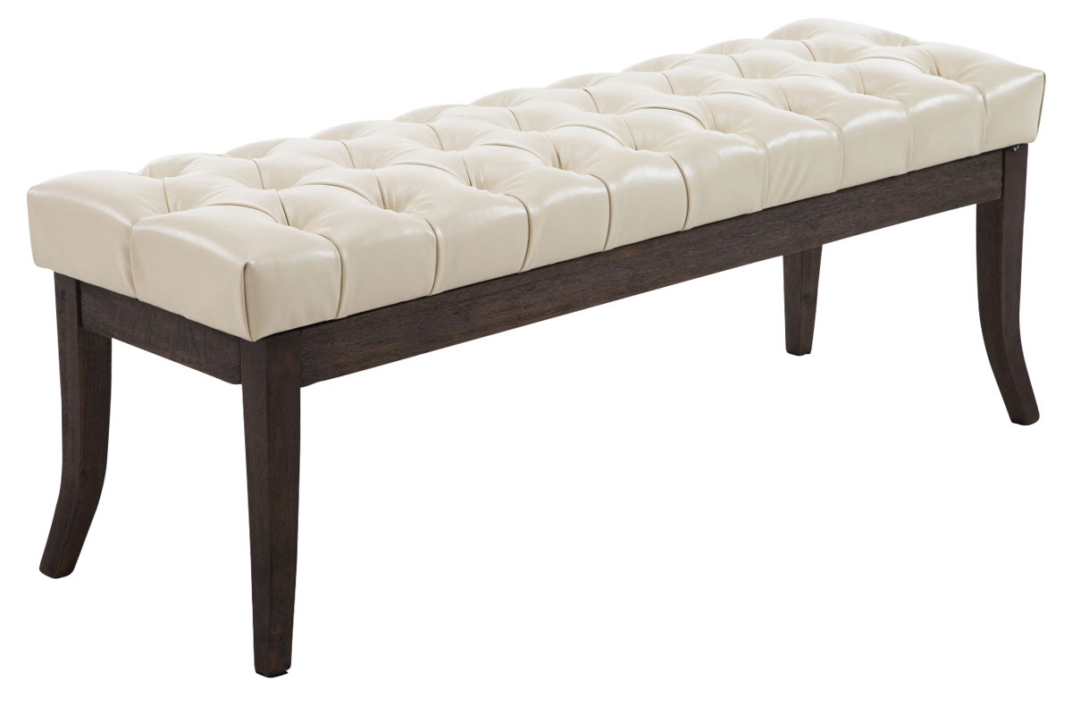 Sitzbank Ramses Kunstleder antik-dunkel 120, creme