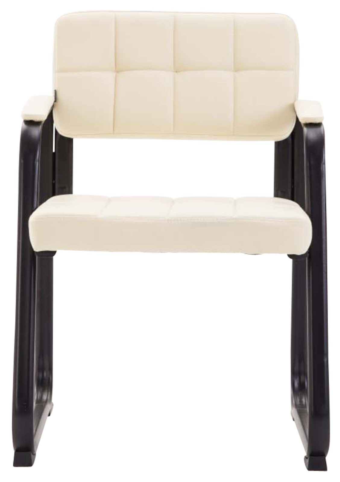 2er Set Besucherstühle Canada B Kunstleder, creme