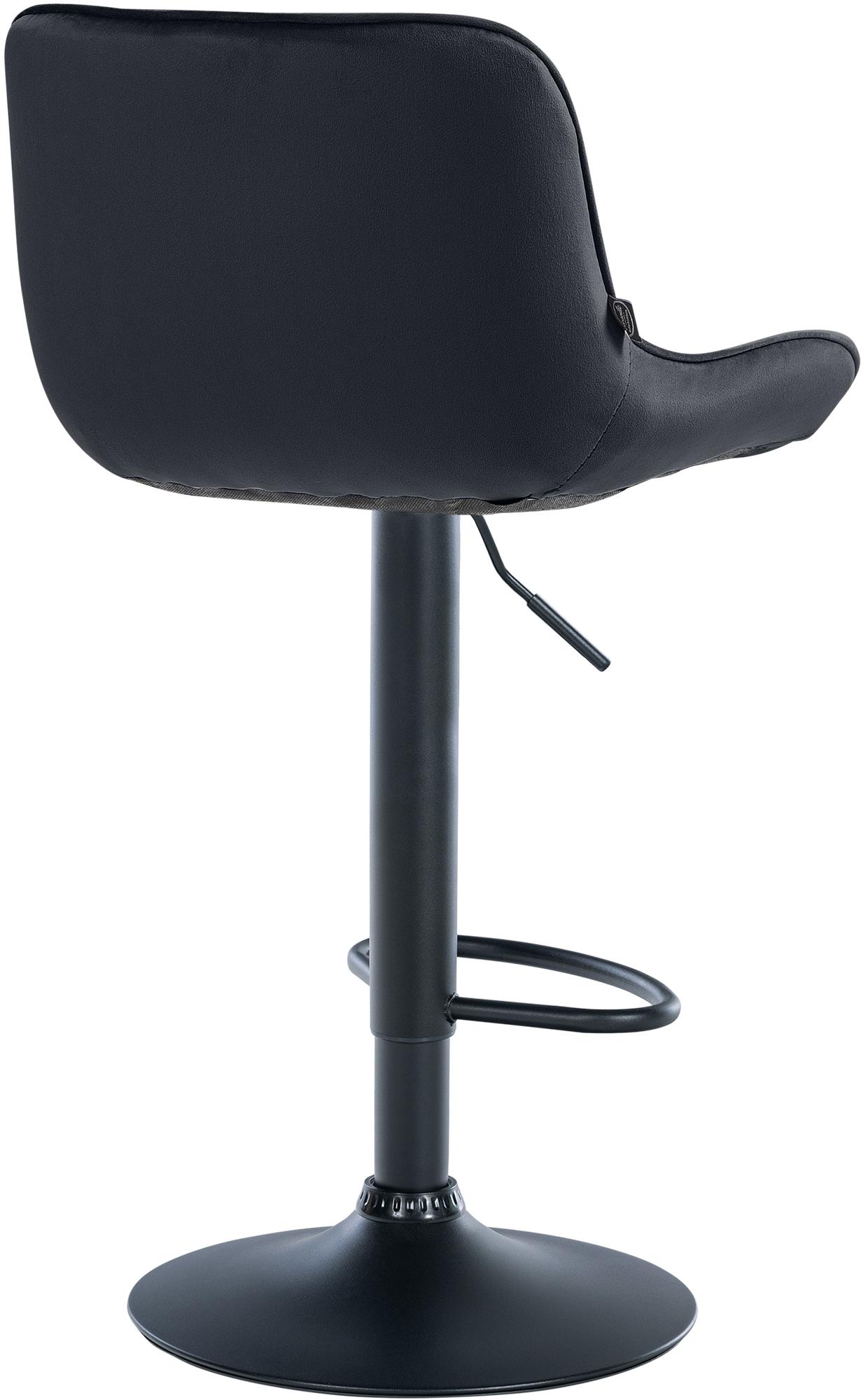 Barhocker Vonore Samt schwarz, schwarz