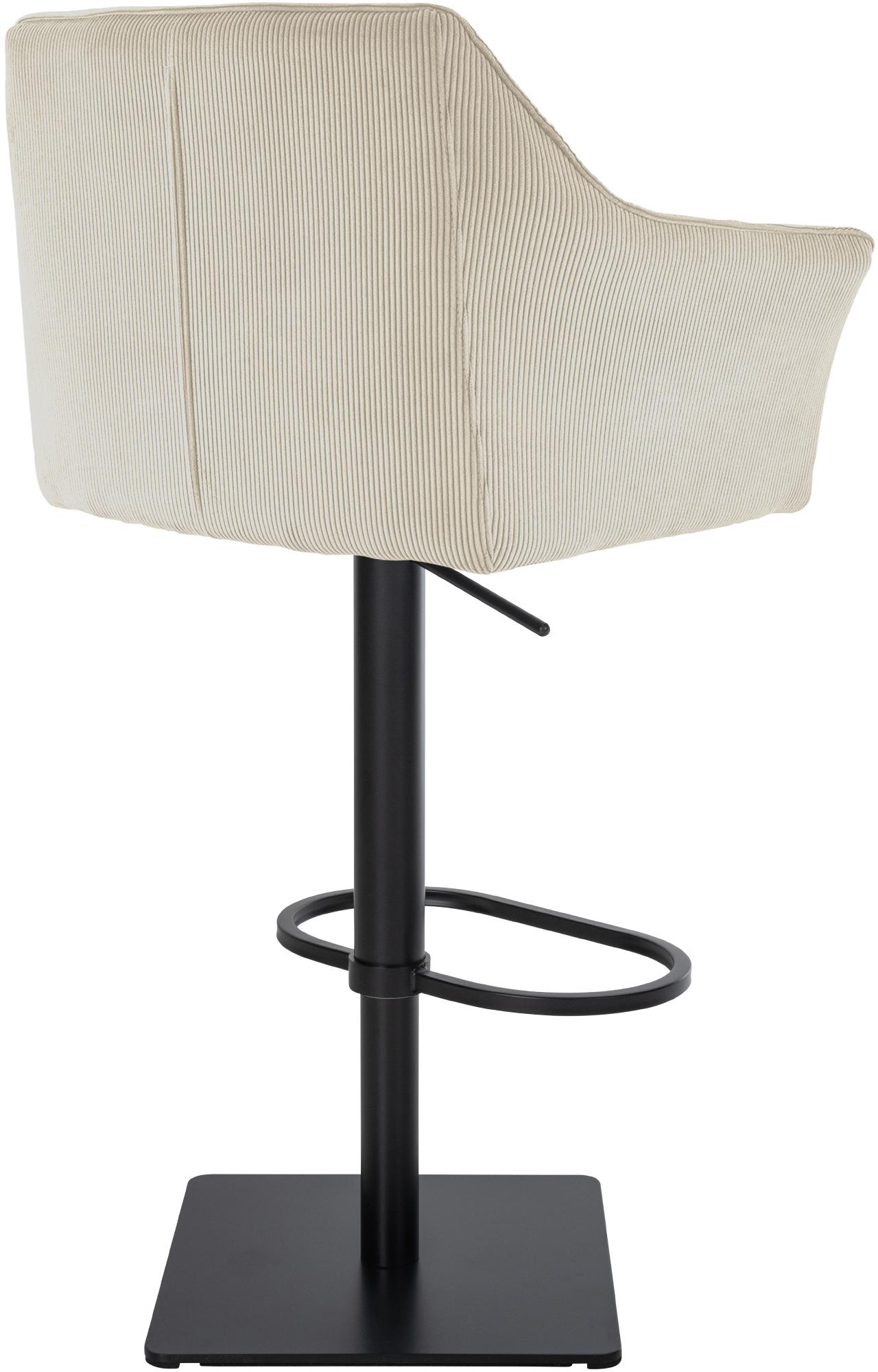 Barhocker Damaso B Cord, creme