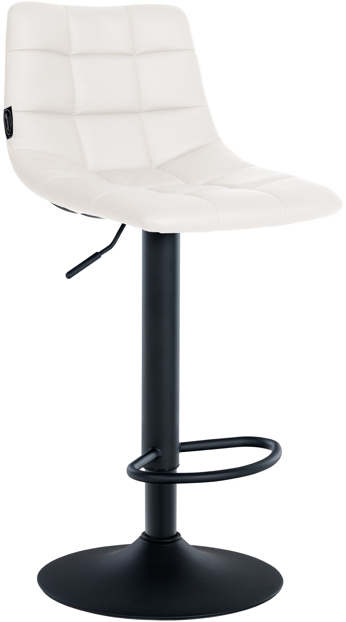Barhocker Jerry Kunstleder schwarz, weiß