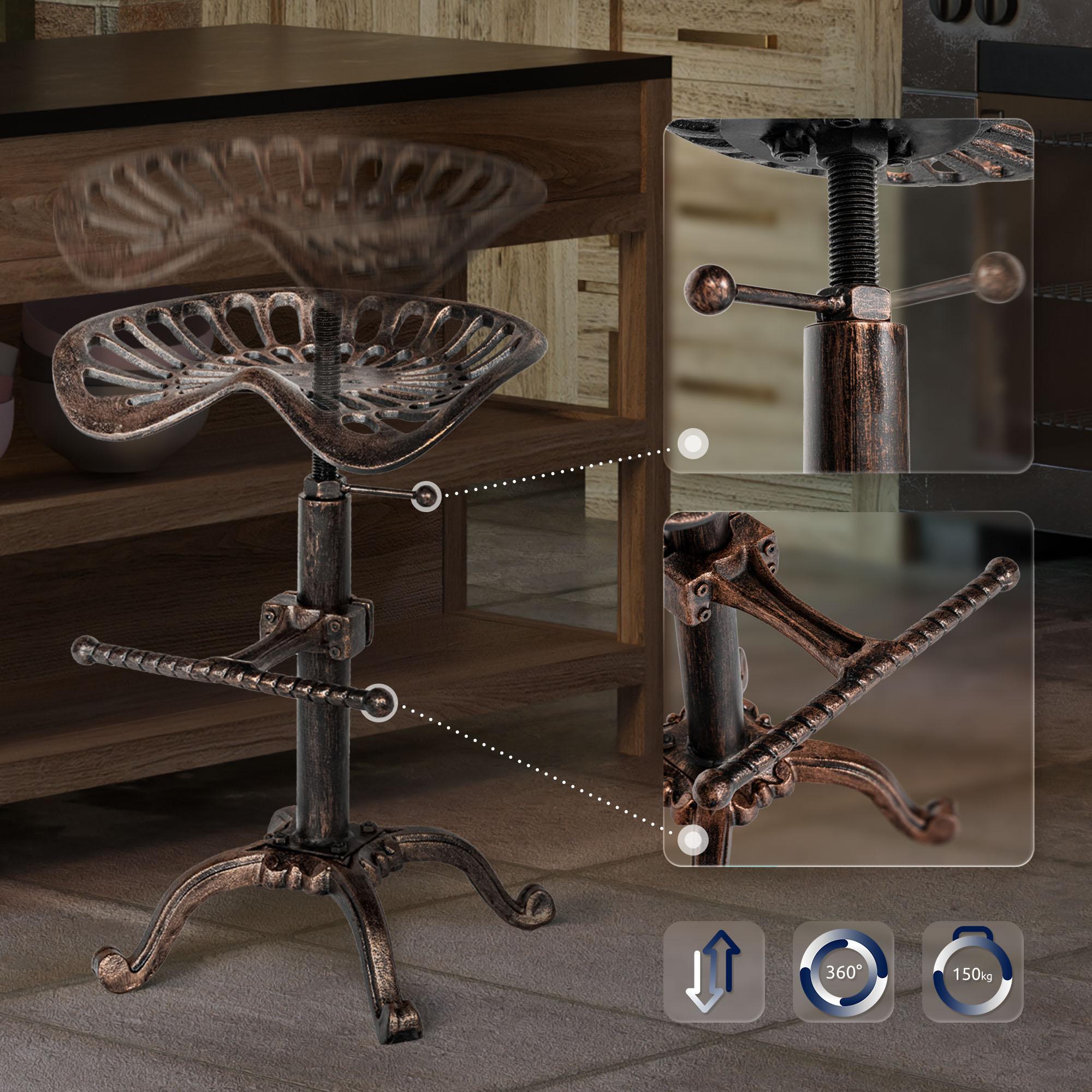 2er Set Barhocker Butch, bronze