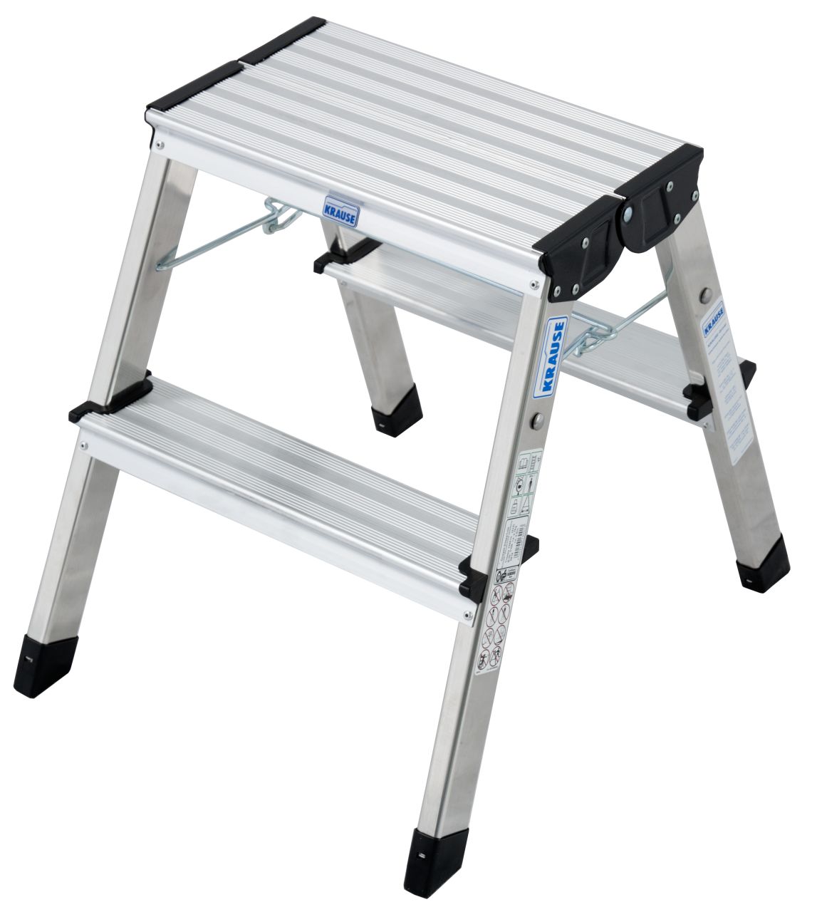 MONTO Doppel-Klapptritt Treppy, 2x2 Stufen, Aluminium