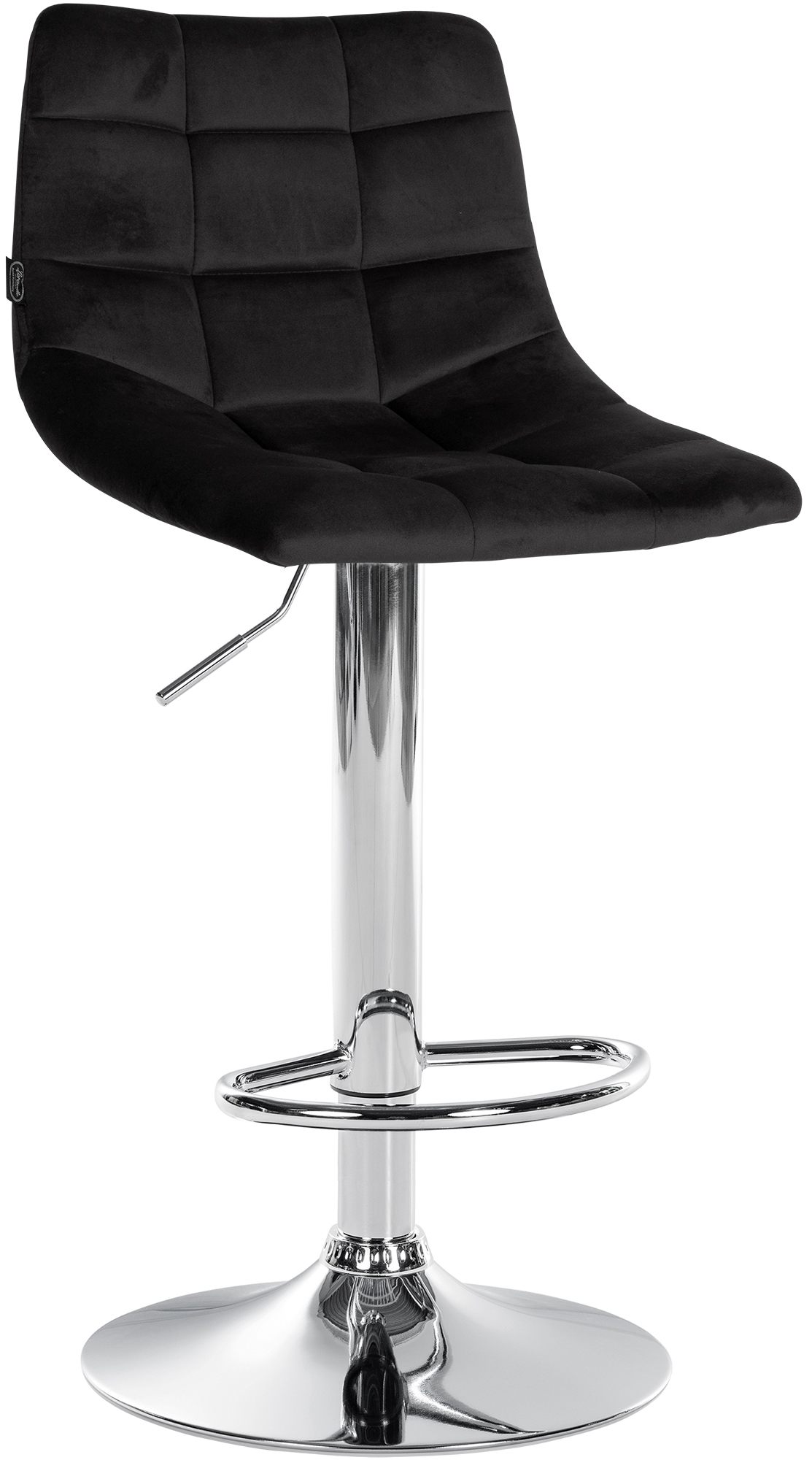Barhocker Jerry Samt chrom, schwarz