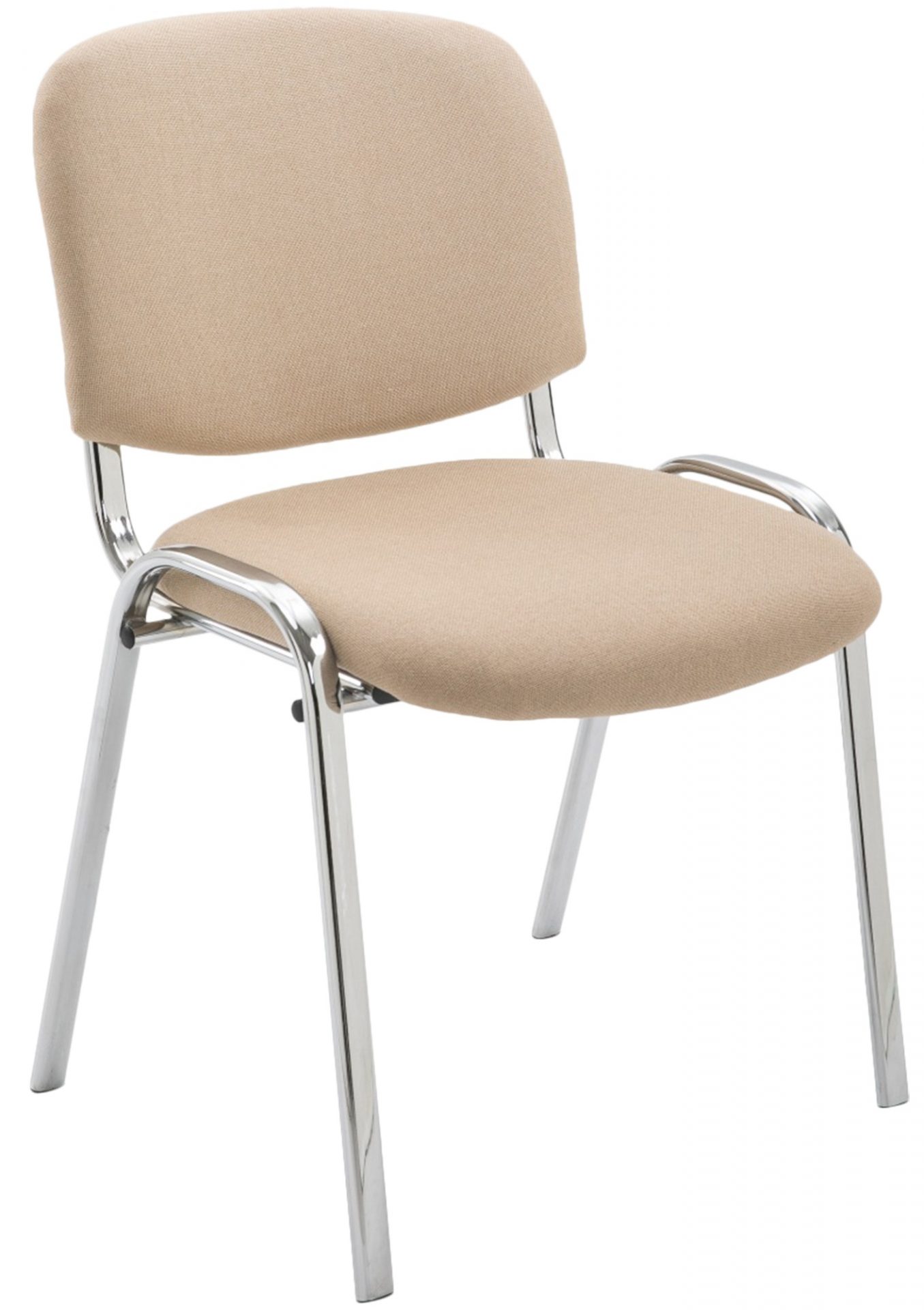 Besucherstuhl Ken C Stoff, creme