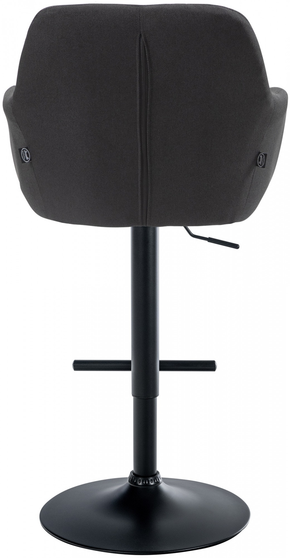 Barhocker Natoma Stoff schwarz, schwarz