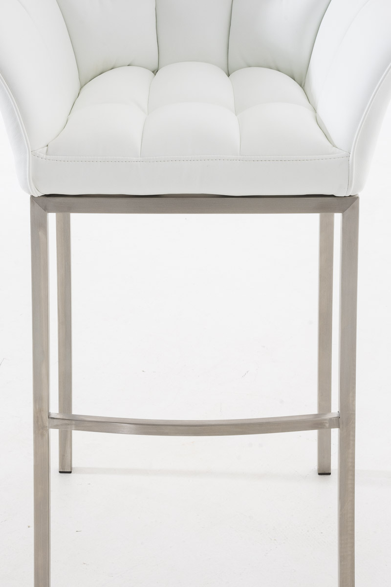 Barhocker Damaso E mit 4-Fuß Gestell, weiß