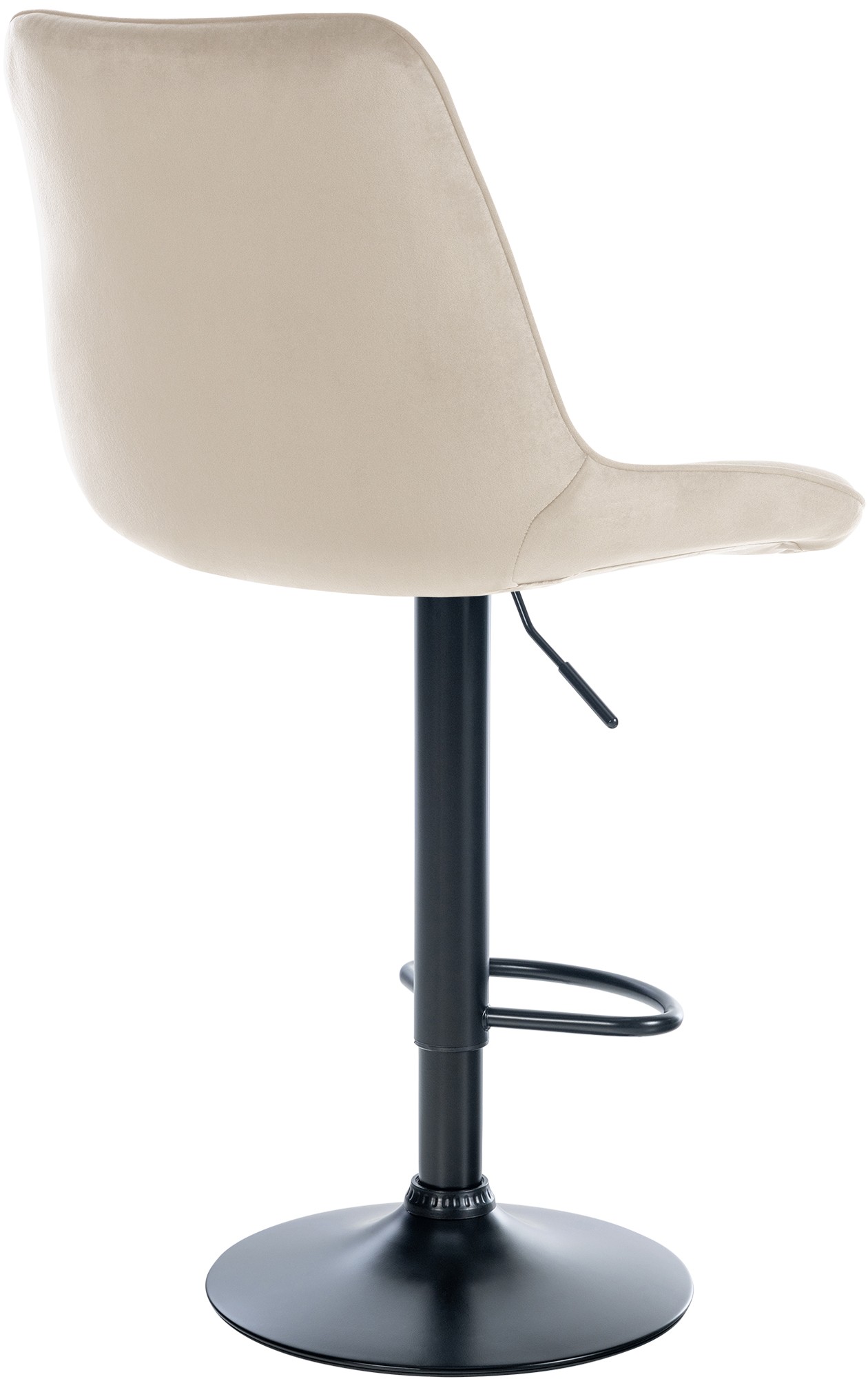 2er Set Barhocker Toni Samt schwarz, creme