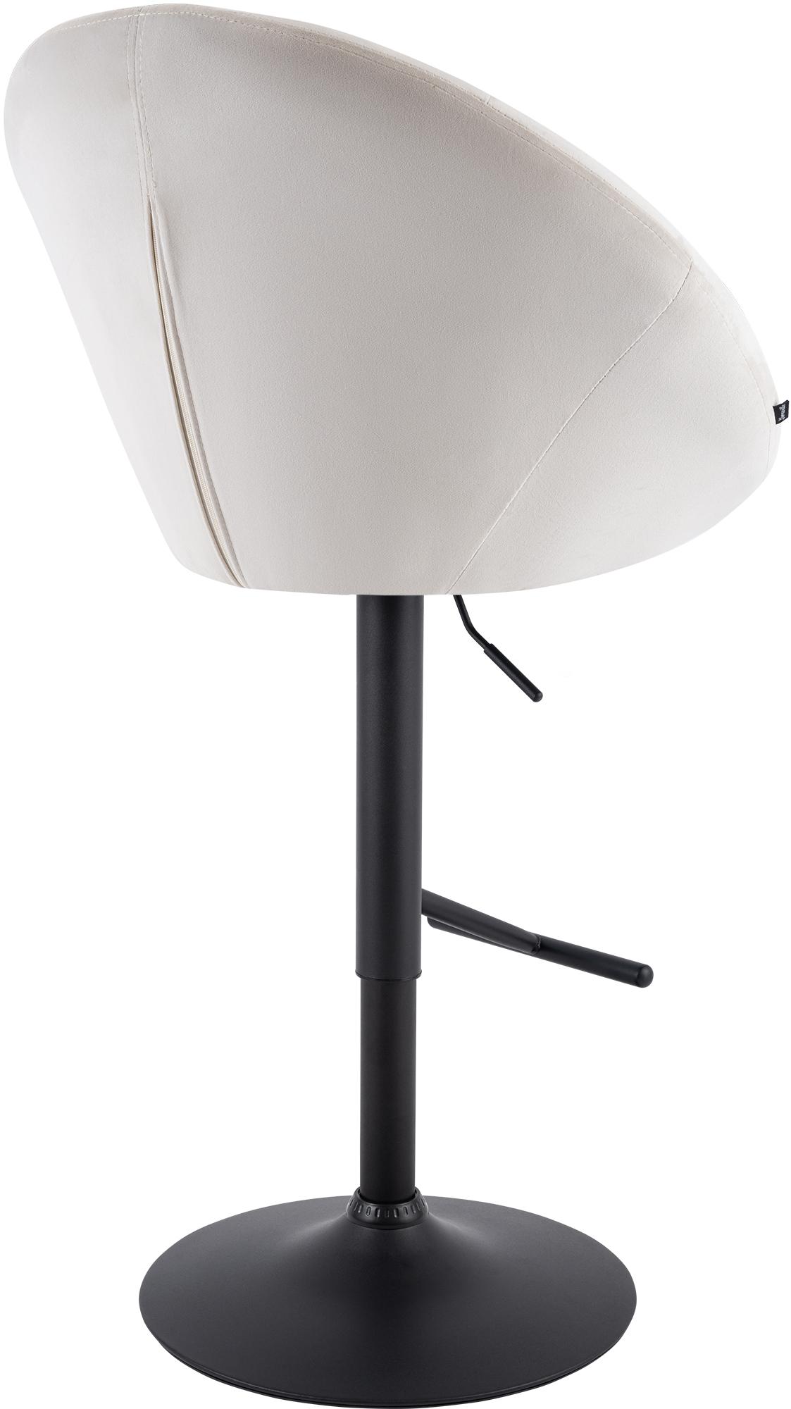 Barhocker London Samt schwarz, creme