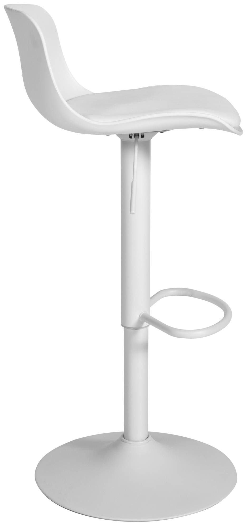 2er Bartisch Set Velor Kunstleder, weiß