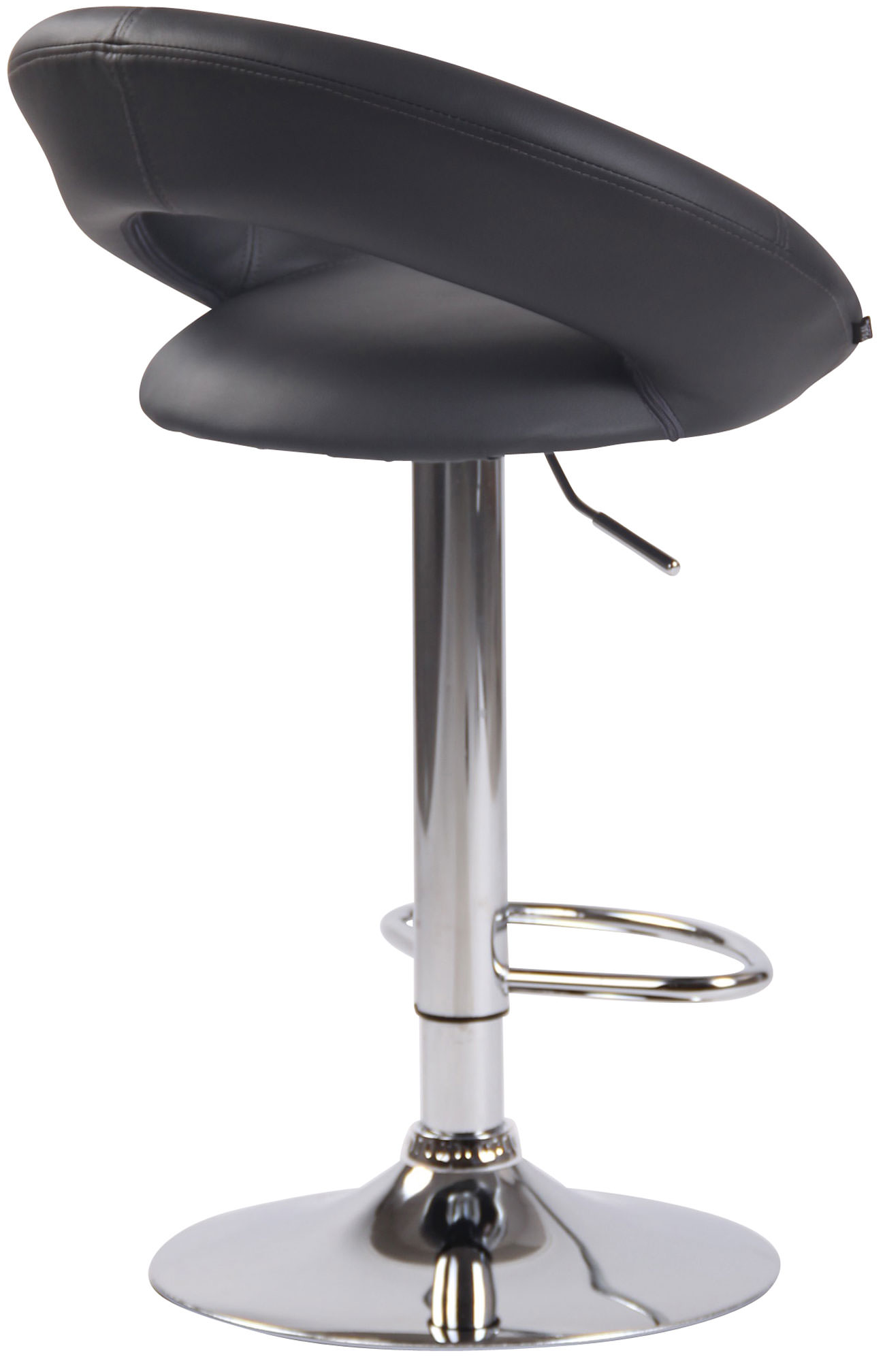 Barhocker Olinda Kunstleder chrom, grau