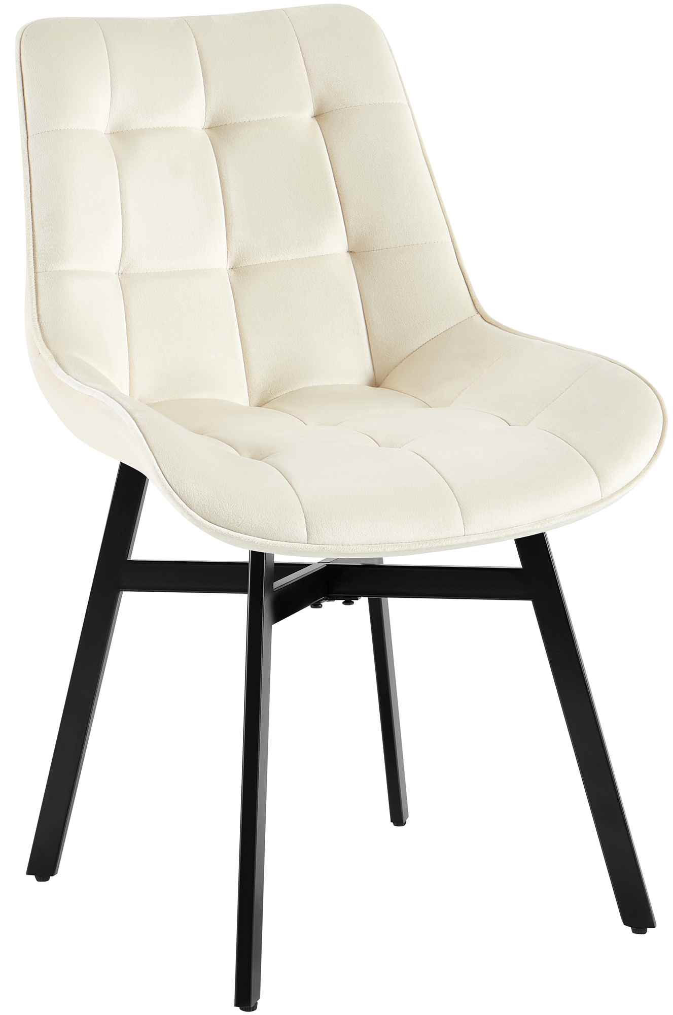 Stuhl Colby Samt, creme