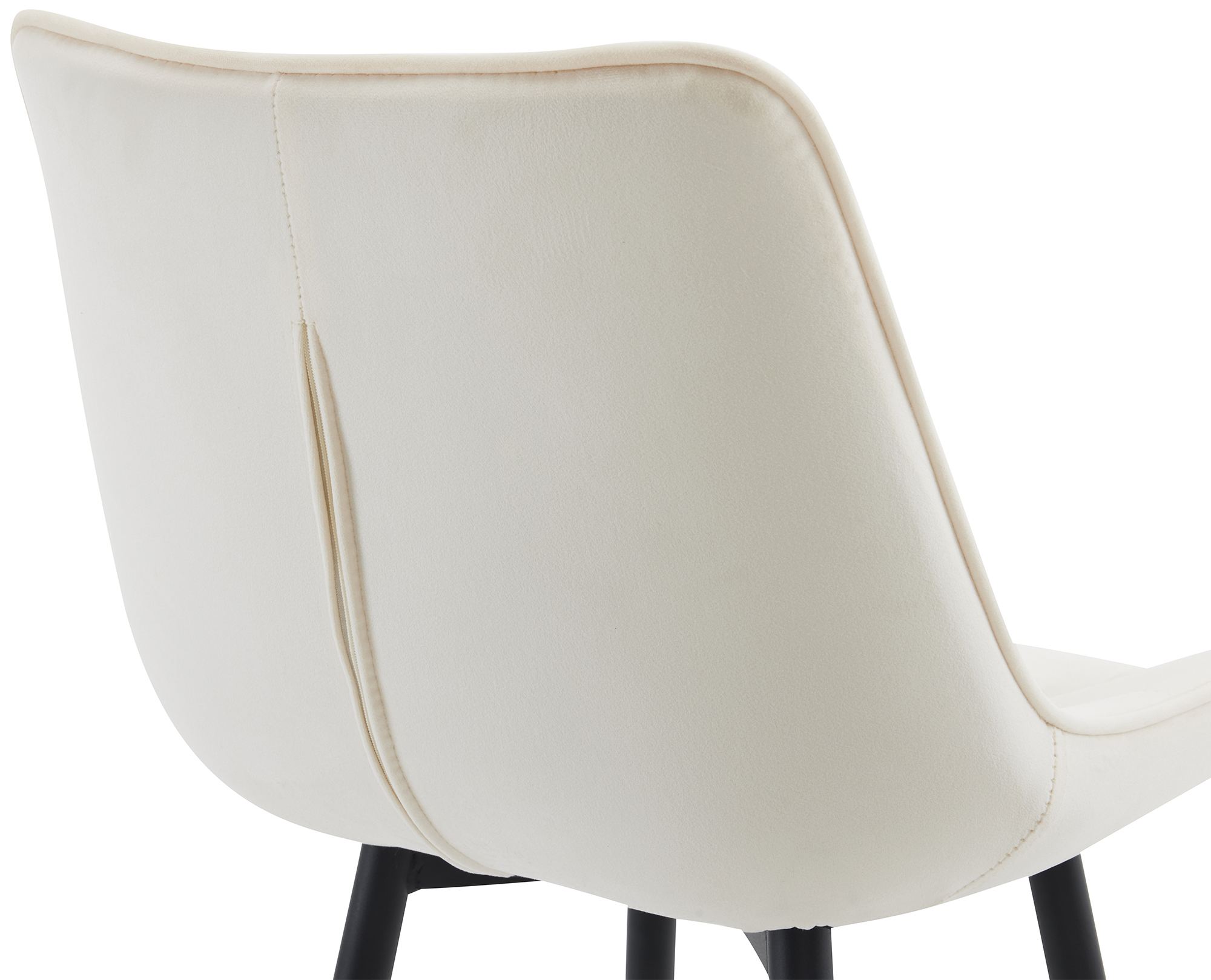 2er Set Barhocker Dartford Samt, creme