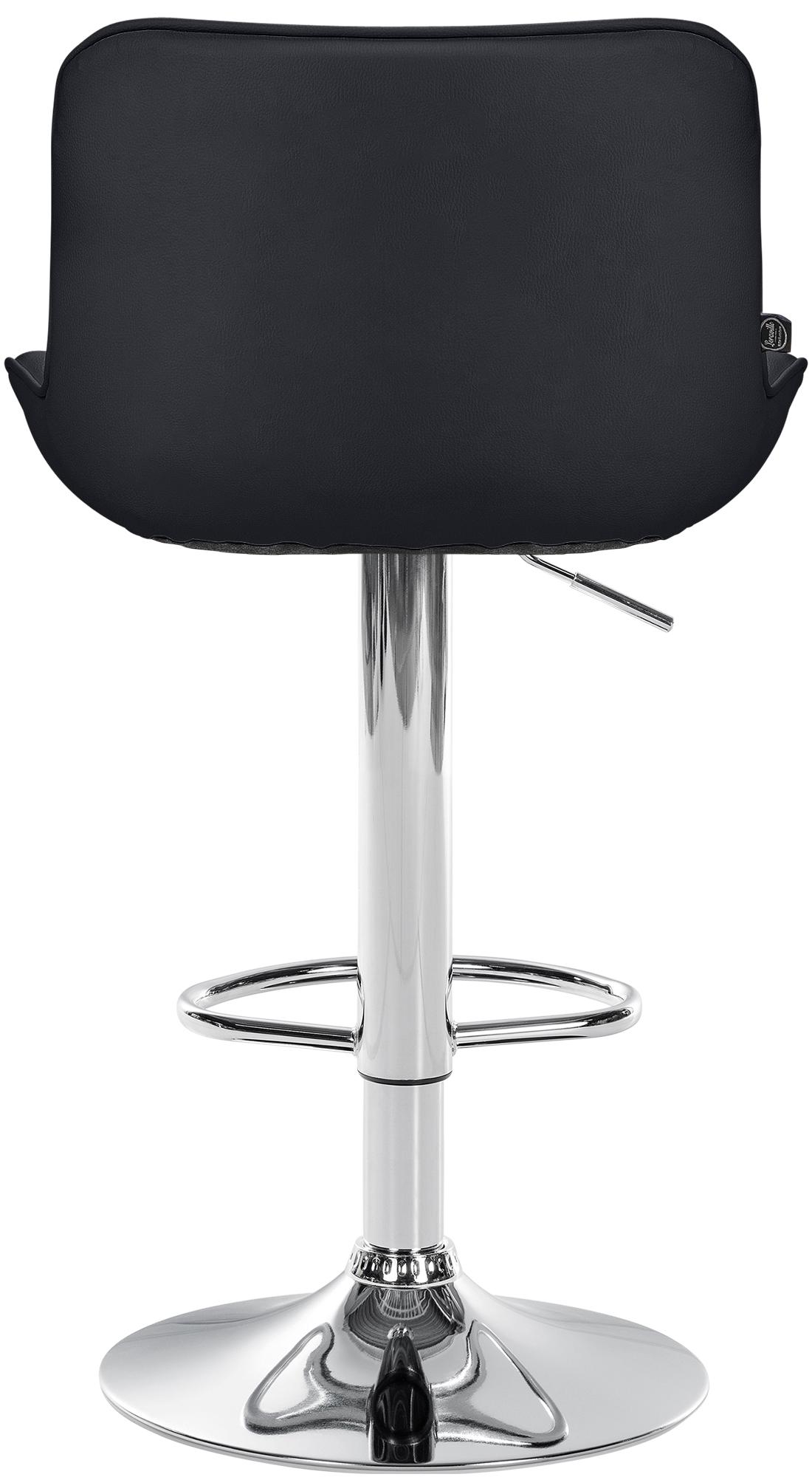 Barhocker Vonore Kunstleder chrom, schwarz