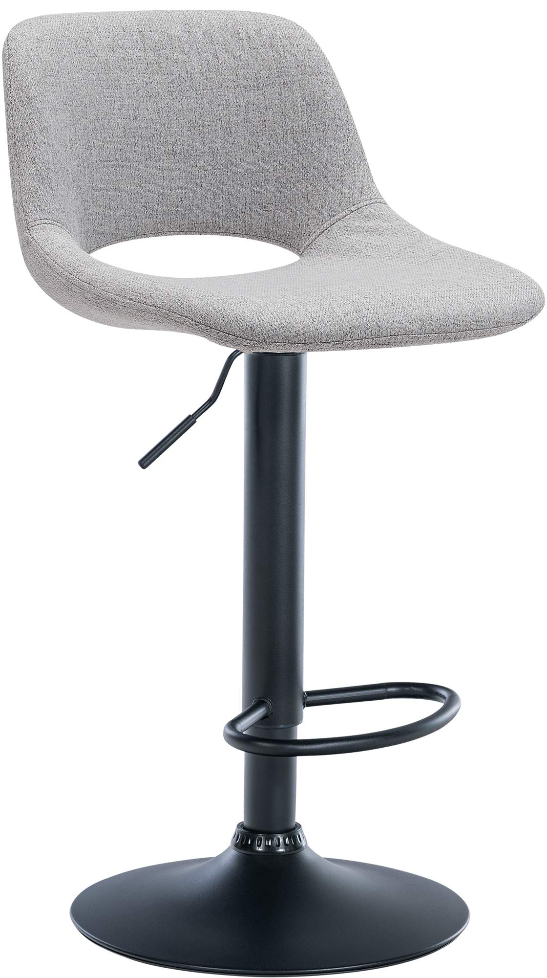 Barhocker Camden Stoff schwarz, hellgrau