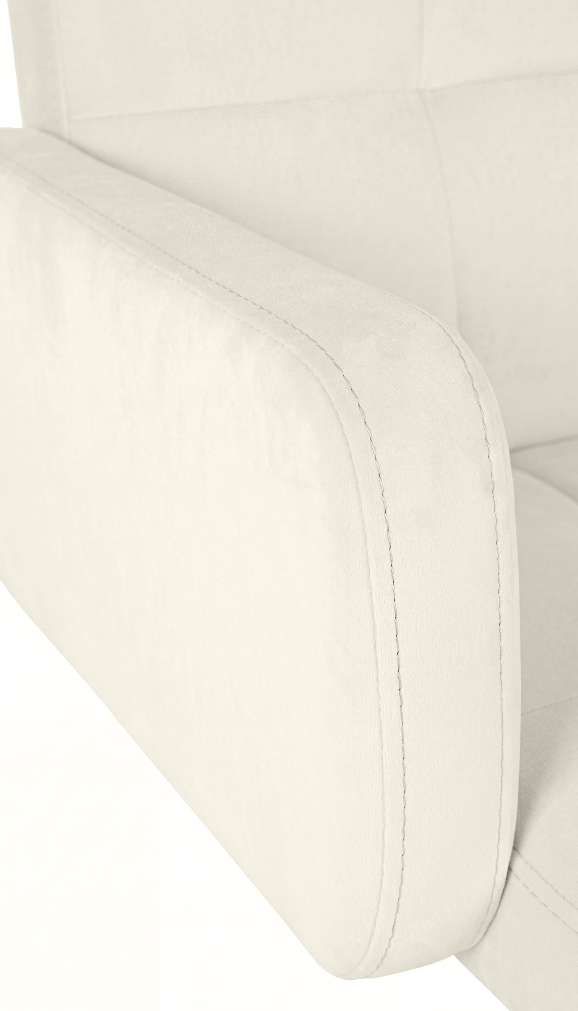 Barhocker Los Angeles Samt weiß, creme