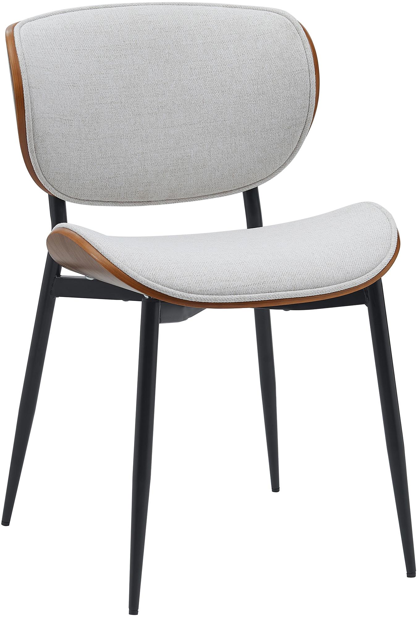 Besucherstuhl Enid Stoff, walnuss/creme