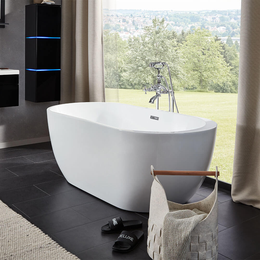 Freistehende Badewanne CODO - 170 x 80 cm Weiß