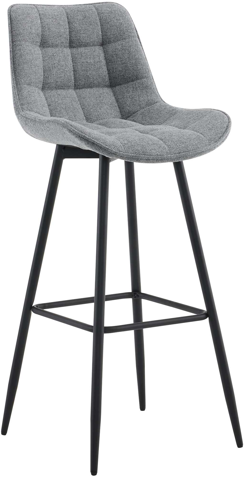 Barhocker Dartford Stoff, grau