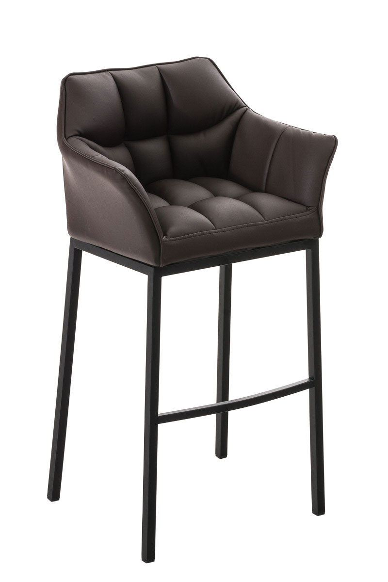 Barhocker Damaso B mit 4-Fuß Gestell, braun