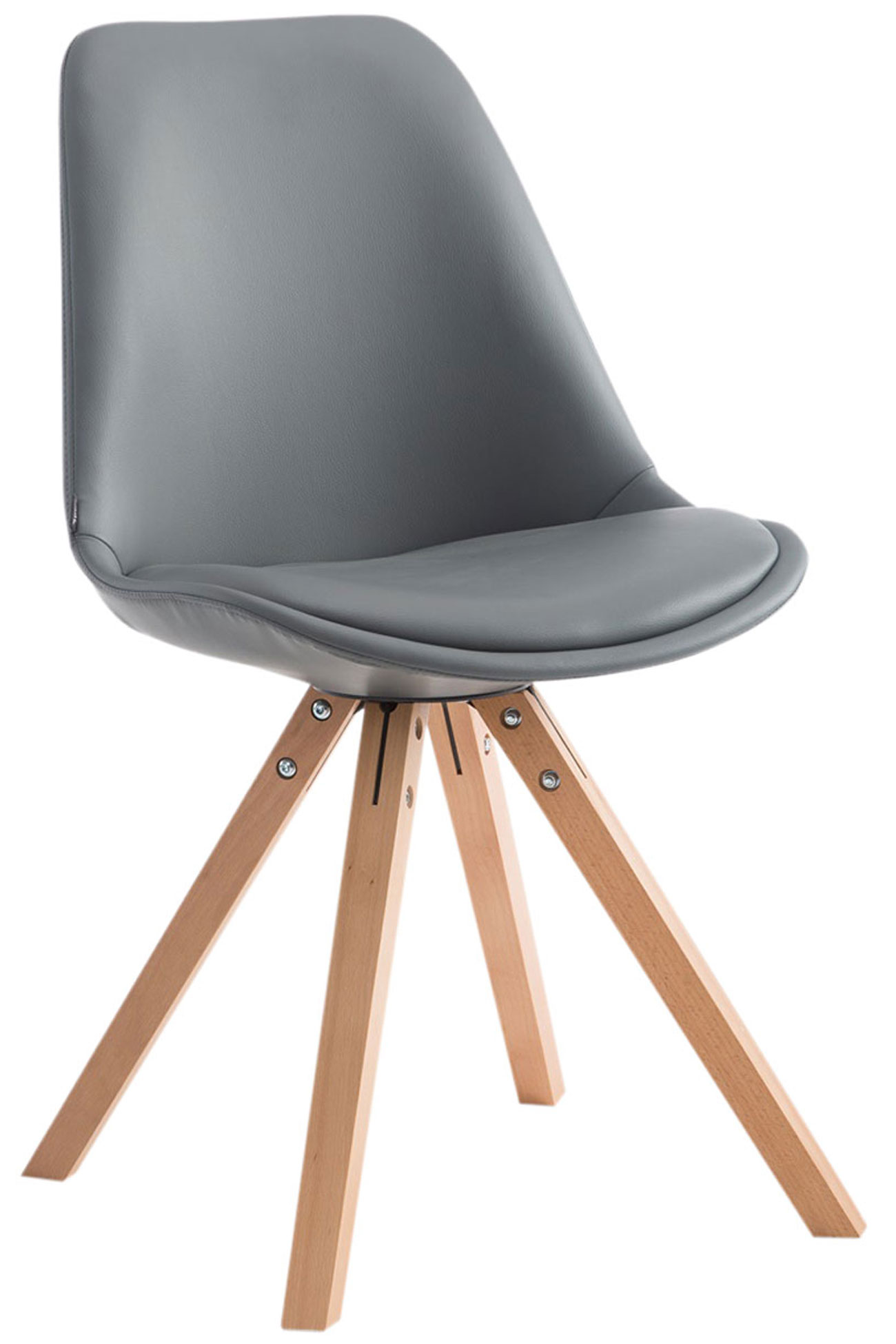 Besucherstuhl Laval Natura Square, grau