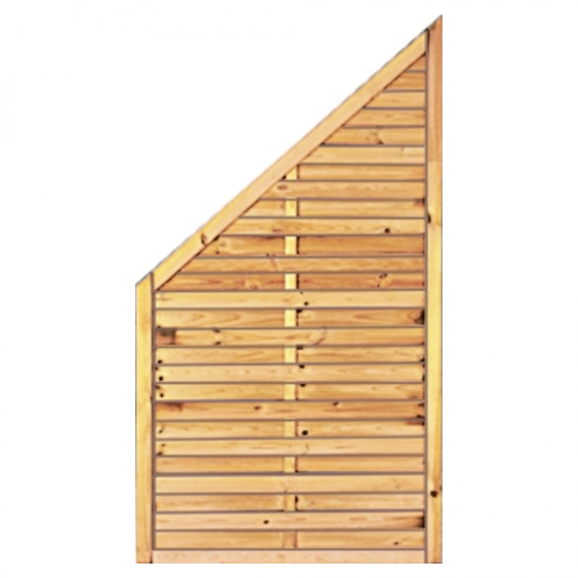 Lamellenzaun-ECKE 100 x 180/90 cm, Rahmen 34/54 mm