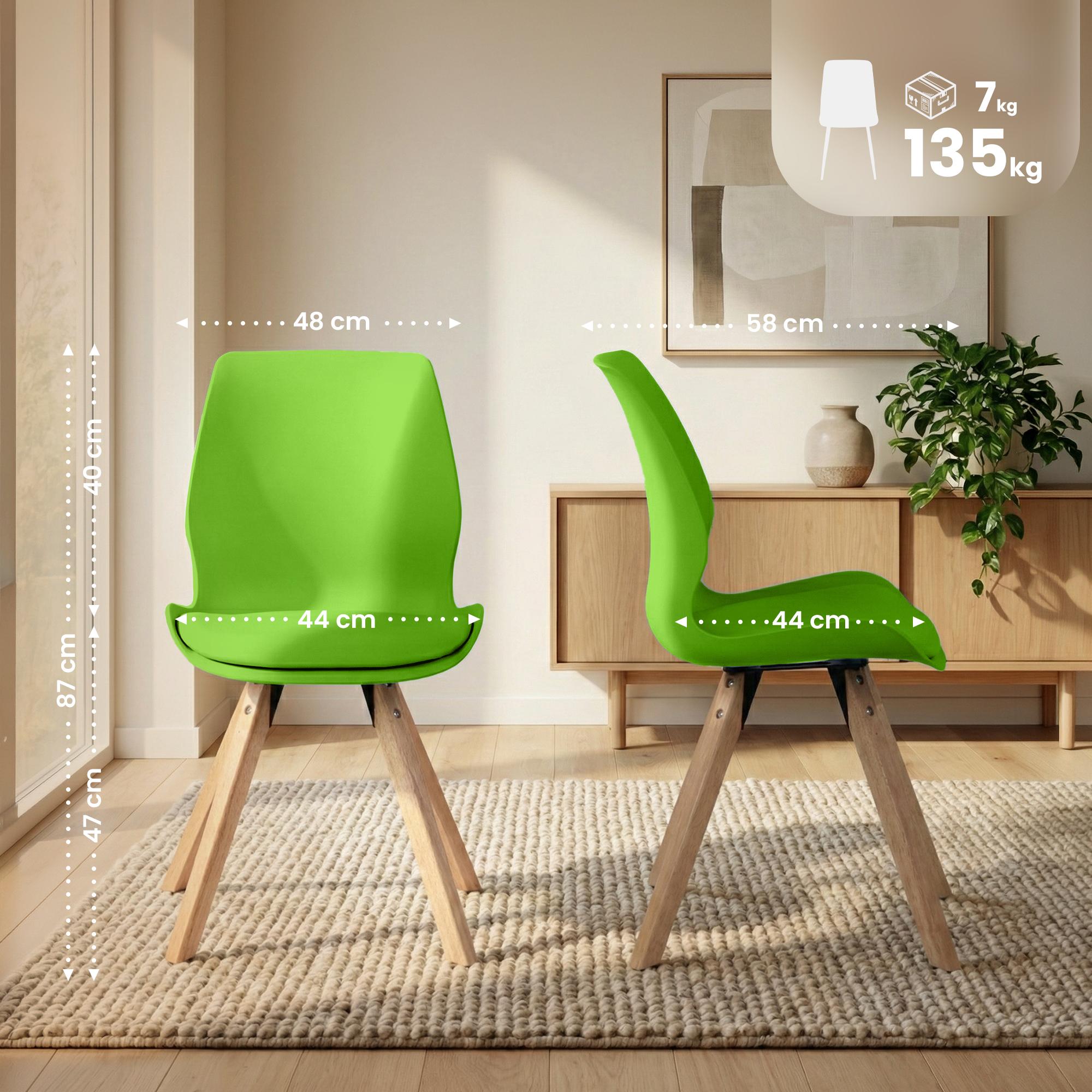 Stuhl Luna Kunststoff, grün