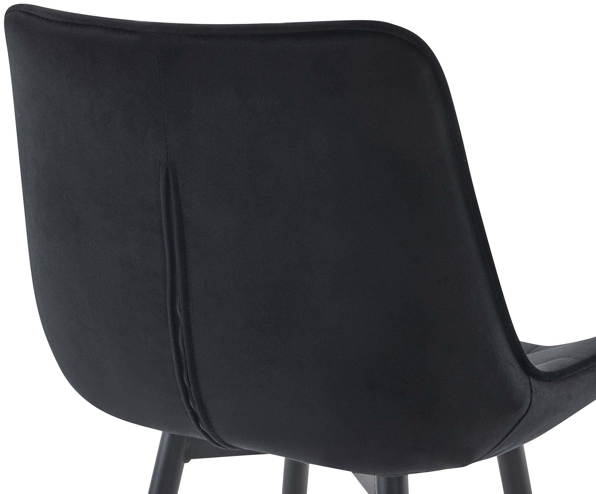 Barhocker Dartford Samt, schwarz
