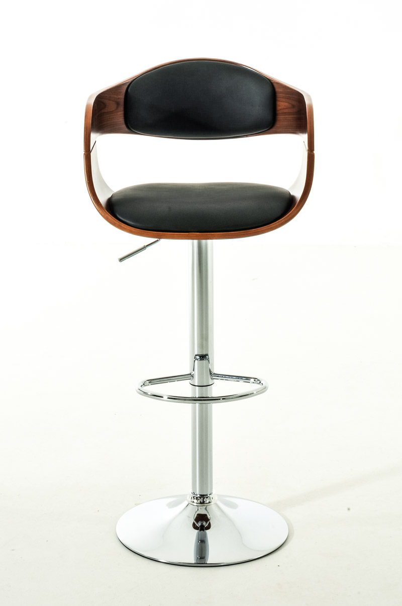 2er Set Barhocker Kingston C Kunstleder, walnuss/schwarz