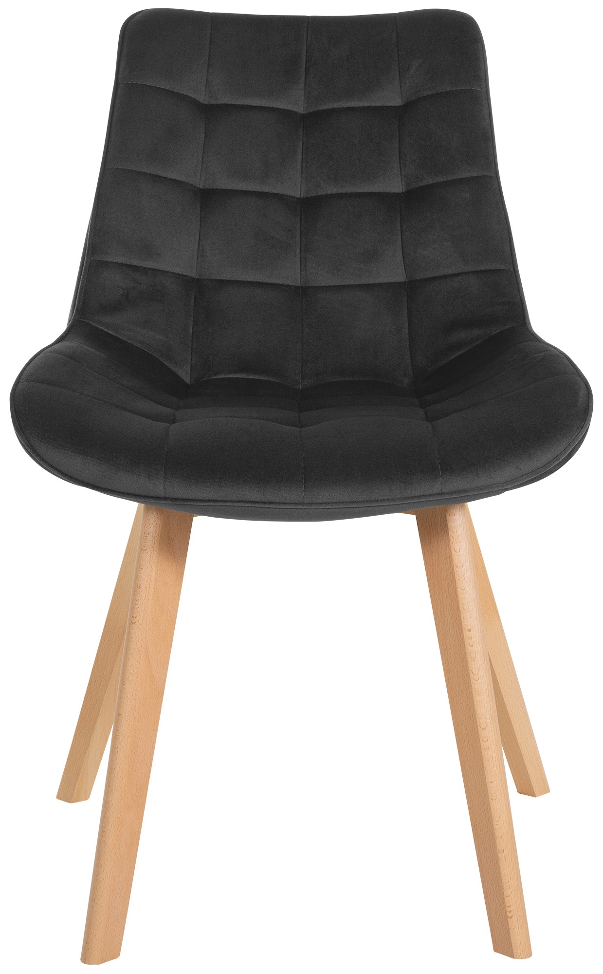2er Set Stühle Brook Samt, schwarz