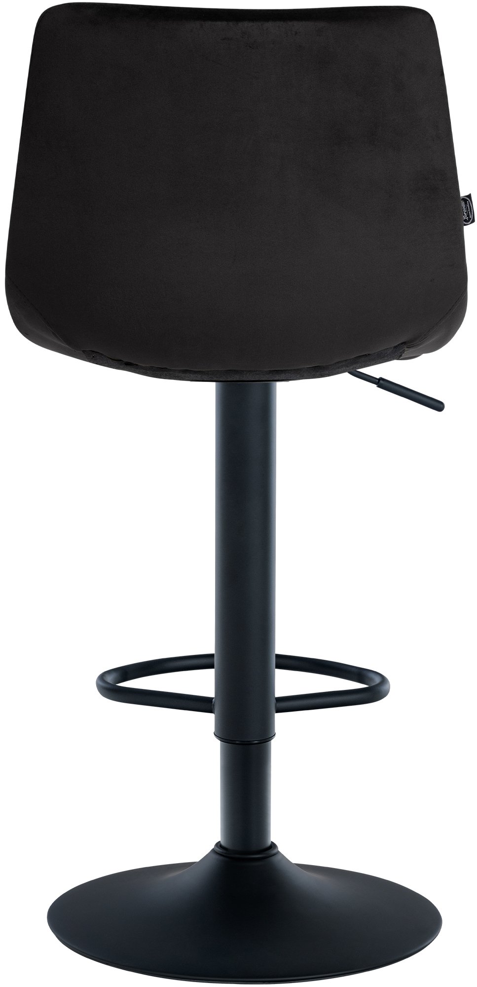 Barhocker Jerry Samt schwarz, schwarz