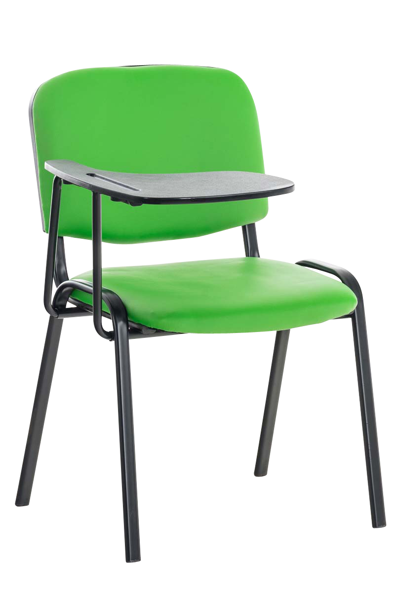 Stuhl Ken mit Klapptisch Kunstleder, grün