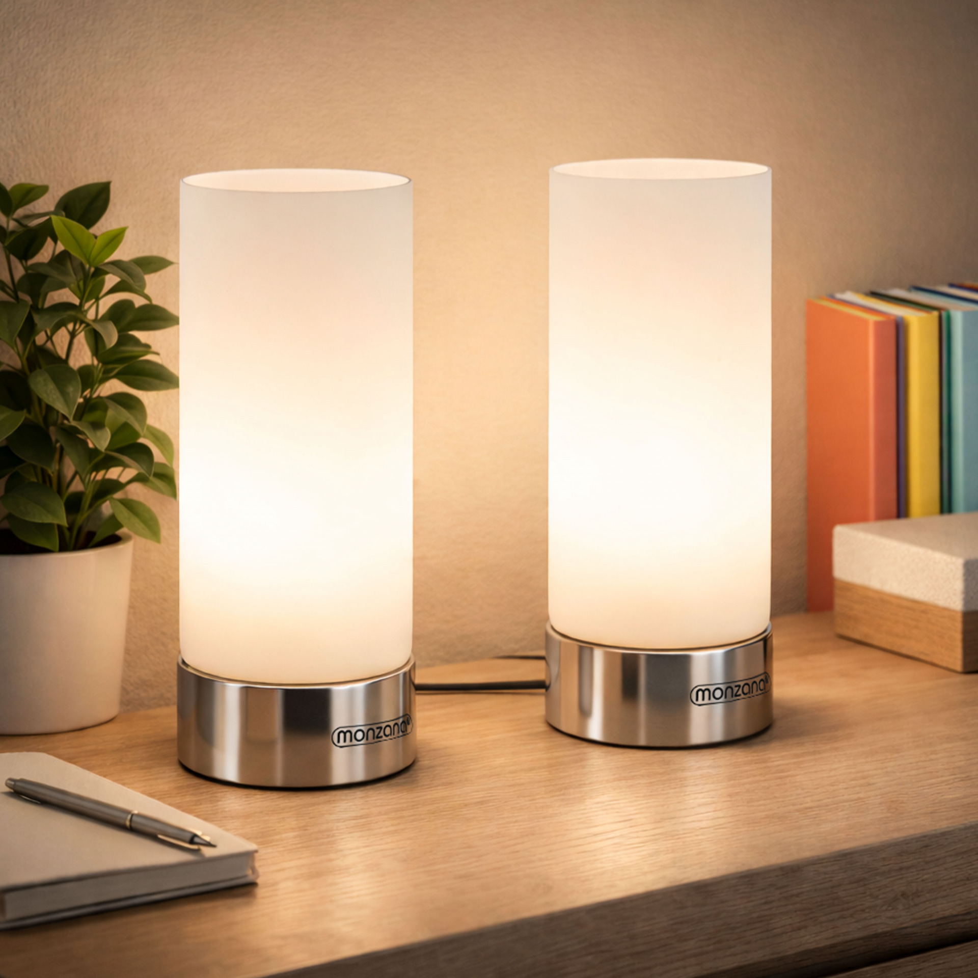 Tischlampe Lumo 2er-Set Weiß