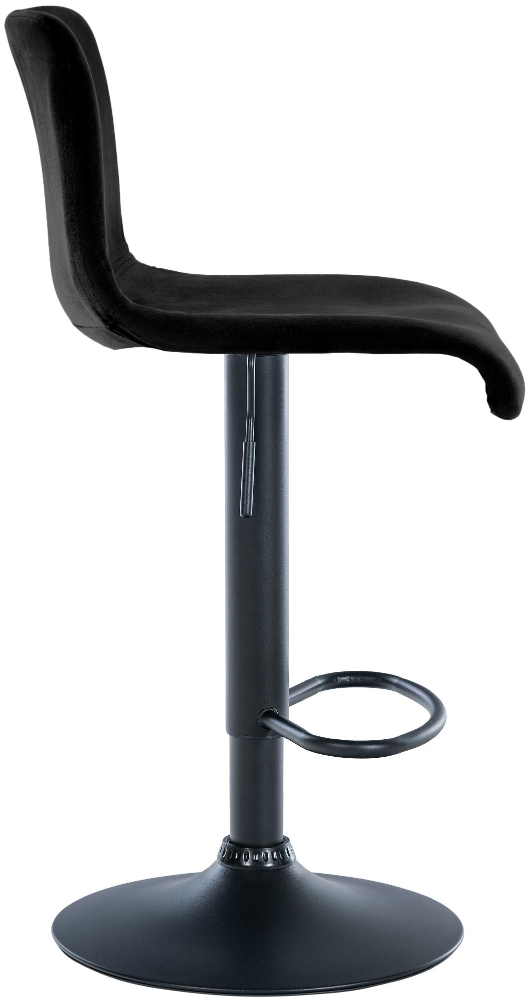 Barhocker Hoover Samt B, schwarz