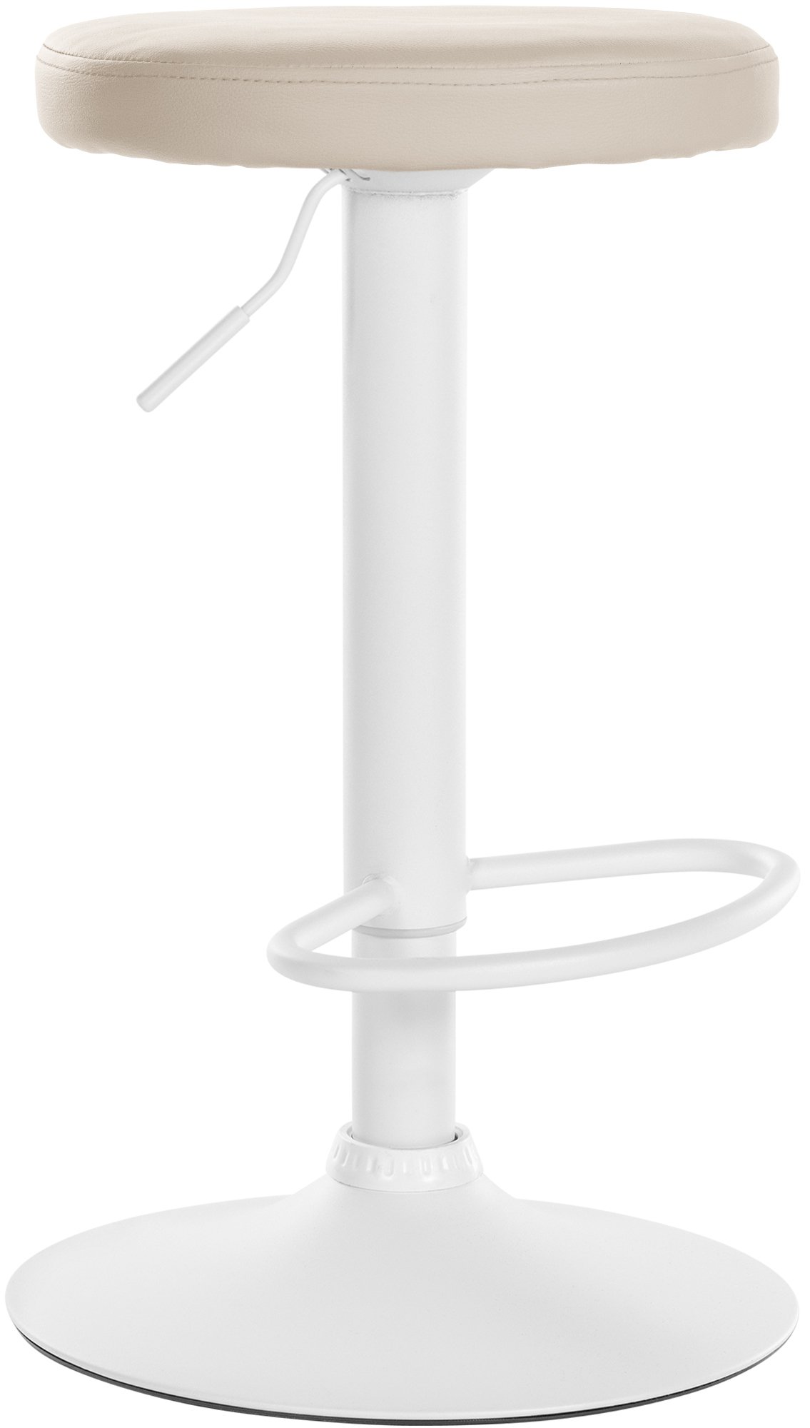 Barhocker Ponte Kunstleder weiß, creme