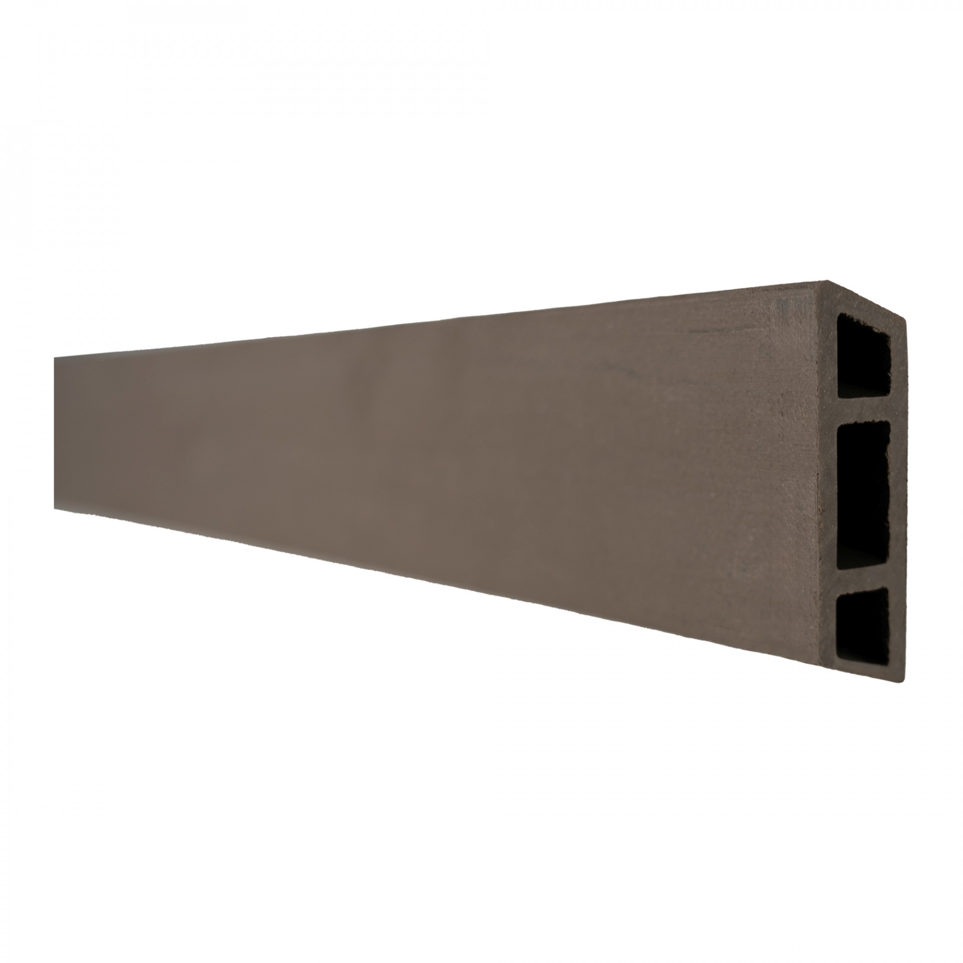 HANÖ-Serie SCHOKO Holzstruktur, 21 Lamellen 20 x 75/68 x 1793 mm, BPC-Rhombus-Steckzaun