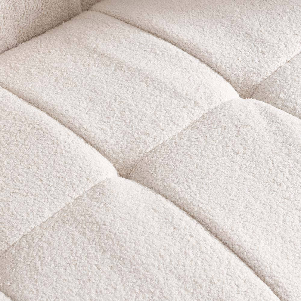 Teddy Sessel Bouclé COMO - 132 x 92 cm Beige