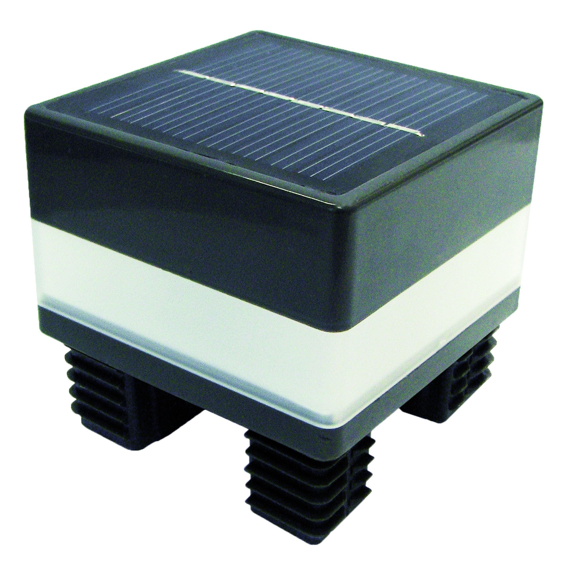 530318 GOTLAND-Serie WPC-Steckzaunsystem, LED-Solarpfostenkappe,, 68 x 68 mm