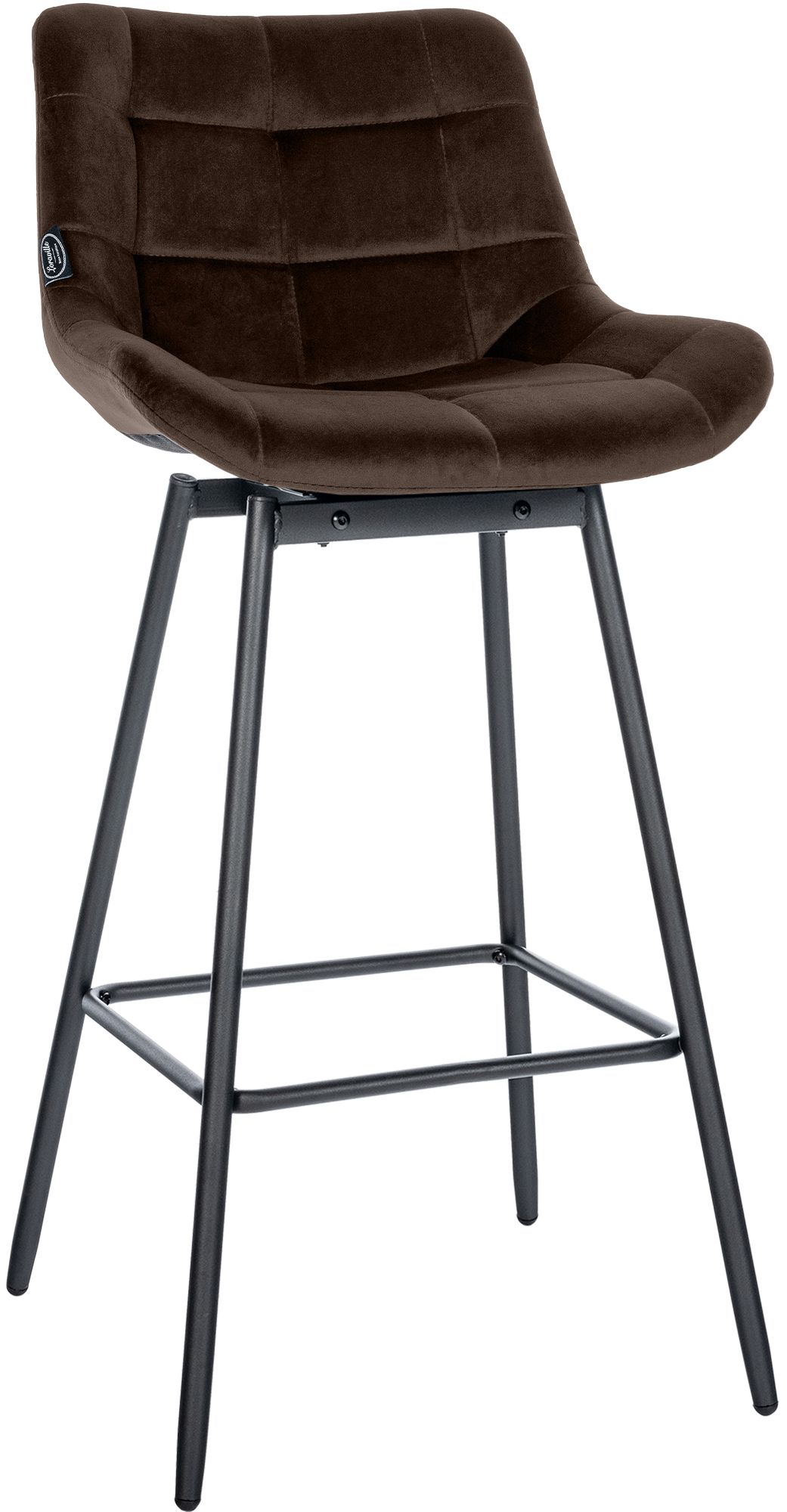 Barhocker Weston Schwenkbar Samt, braun