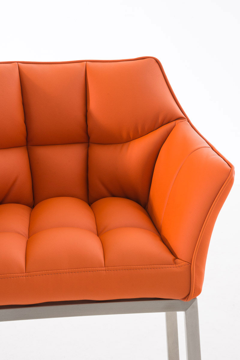 Barhocker Damaso E mit 4-Fuß Gestell, orange