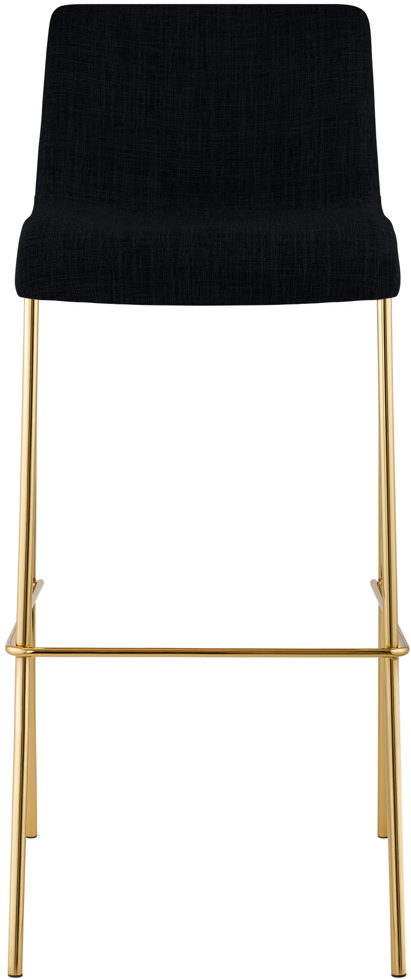 Barhocker Hoover Stoff 4-Fuß Gold, schwarz