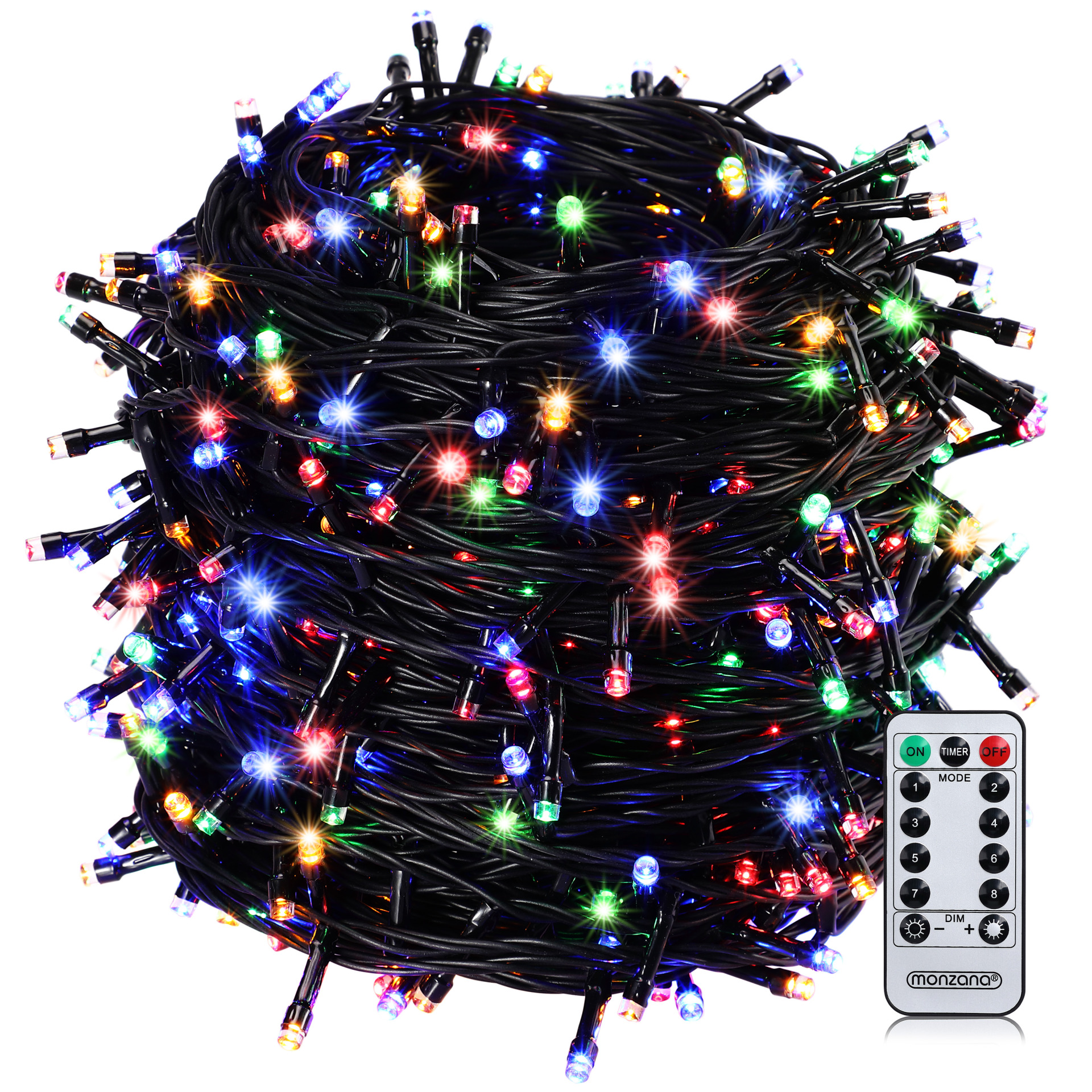 Lichterkette Weihnachten Bunt 60m Fernbedienung