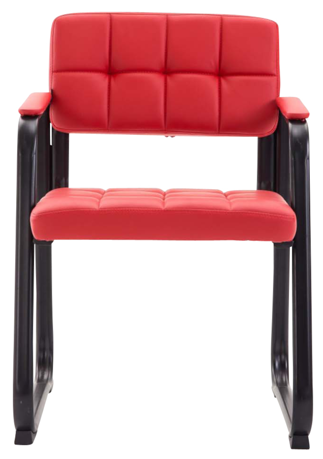 2er Set Besucherstühle Canada B Kunstleder, rot