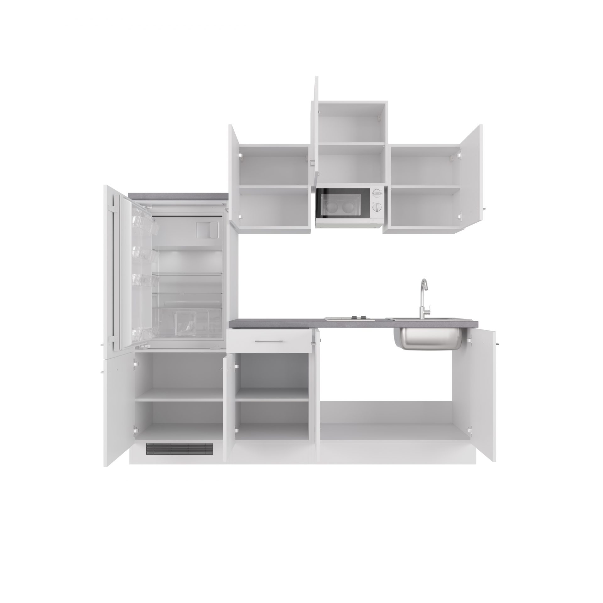 Singleküche VITA 210 cm mit E-Geräten