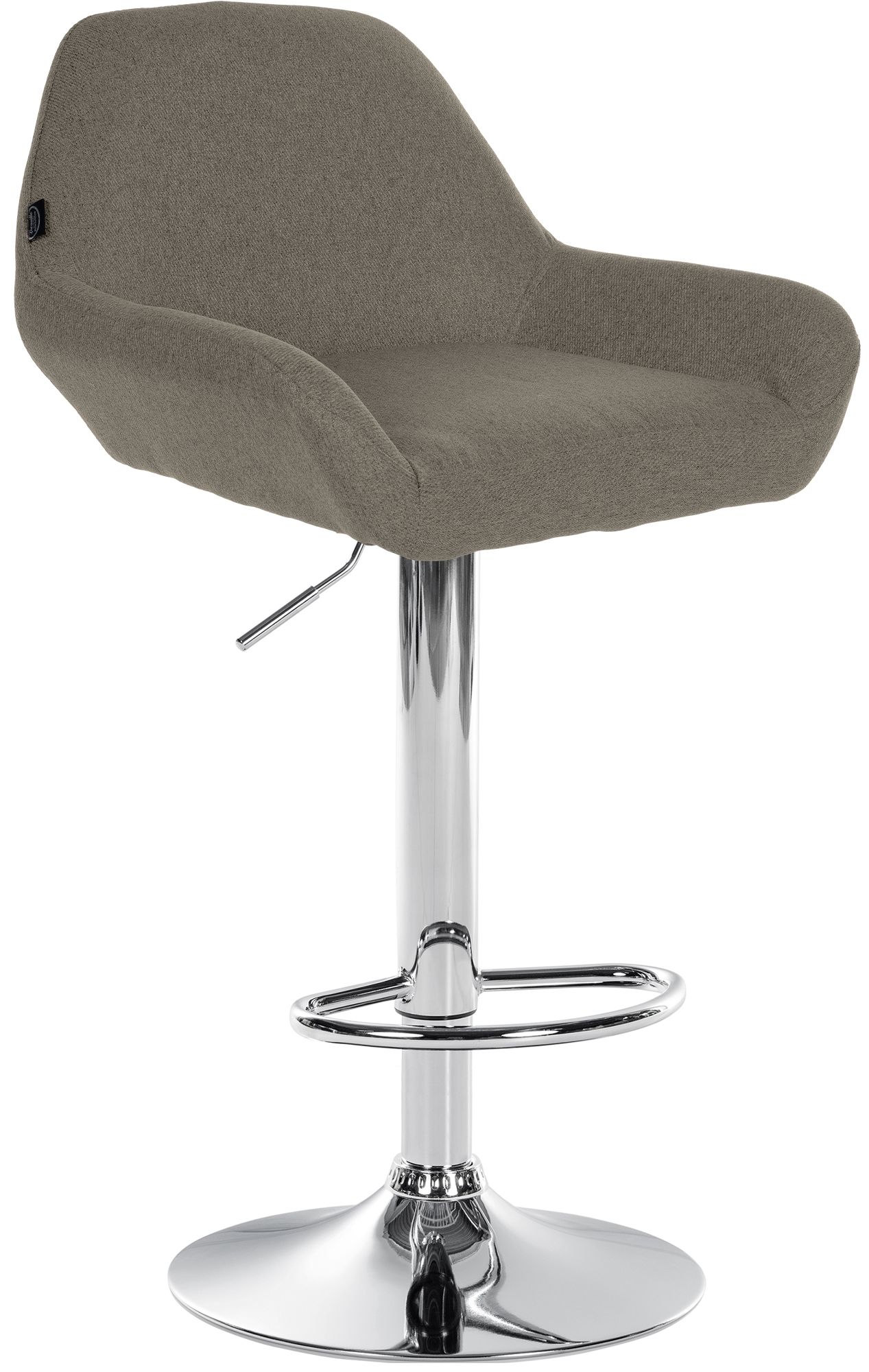 Barhocker Braga Stoff chrom, taupe