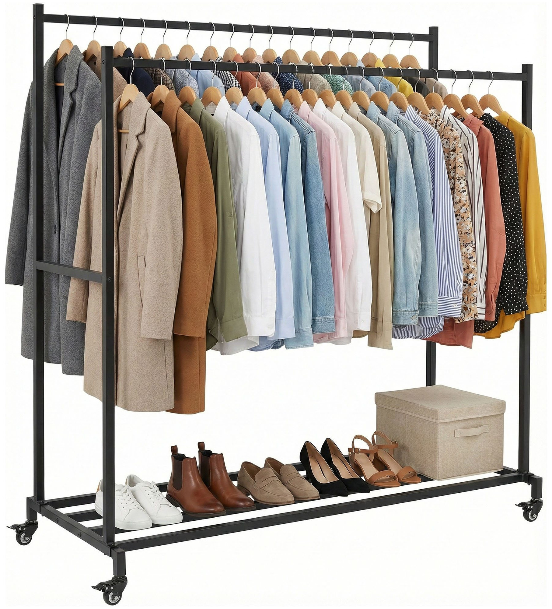 Kleiderständer Lieska 150 cm, schwarz