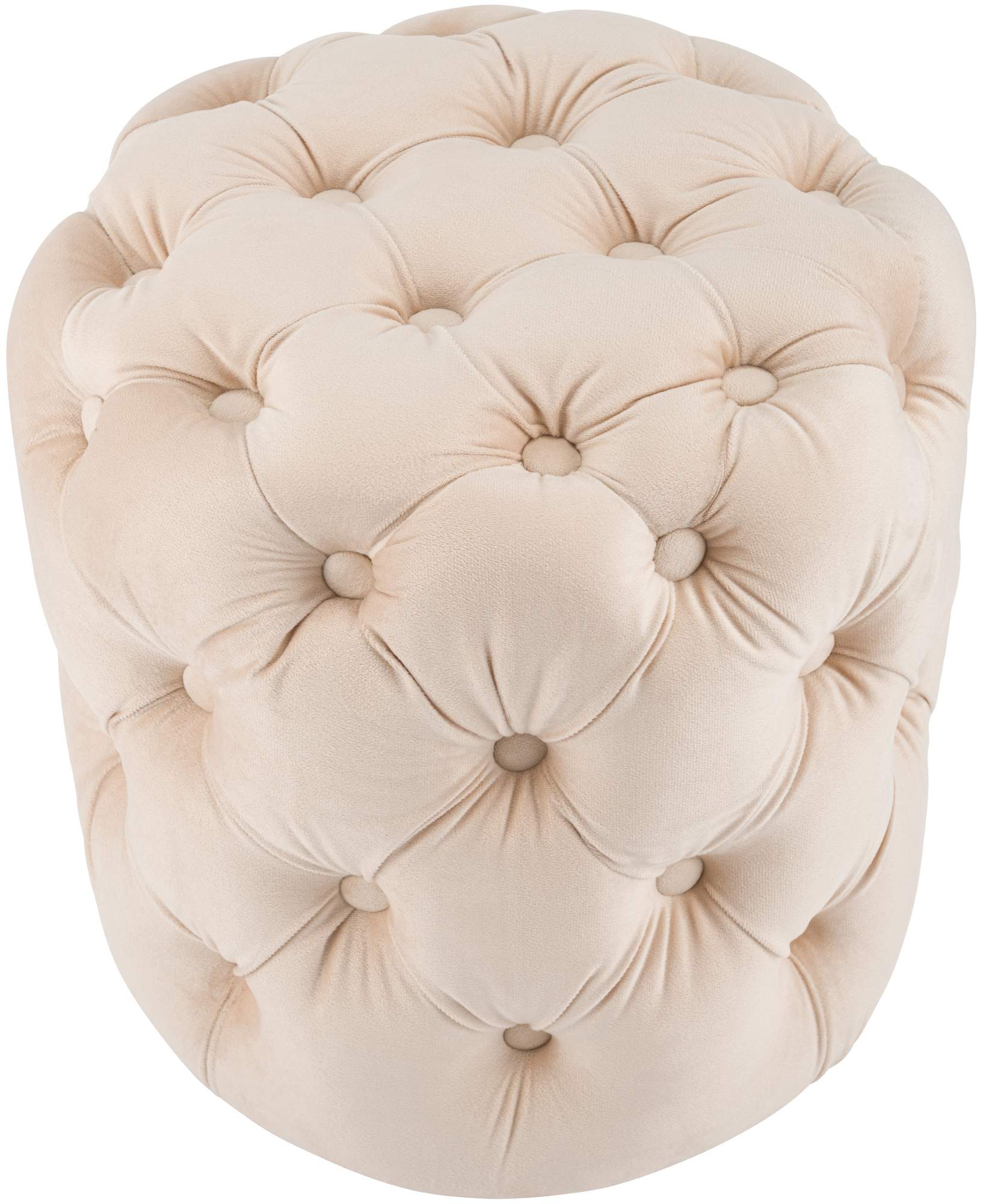 Sitzhocker Drancy Samt M, creme
