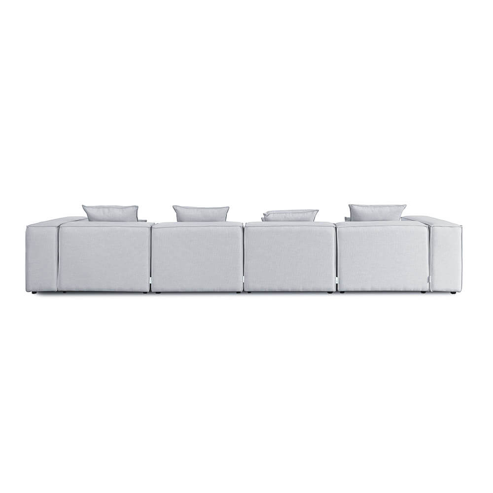 Modulares Sofa VERONA XL - 414 x 207 cm Hellgrau