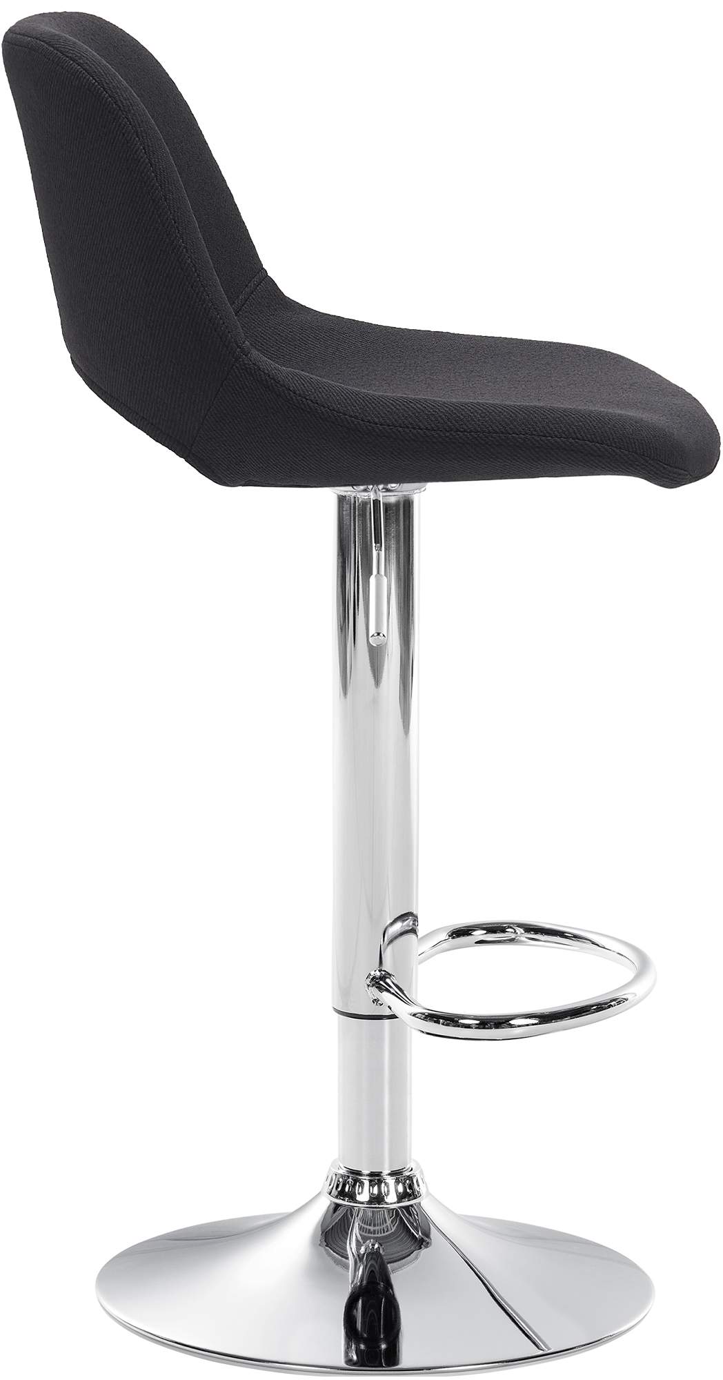 2er Set Barhocker Camden Stoff chrom, schwarz