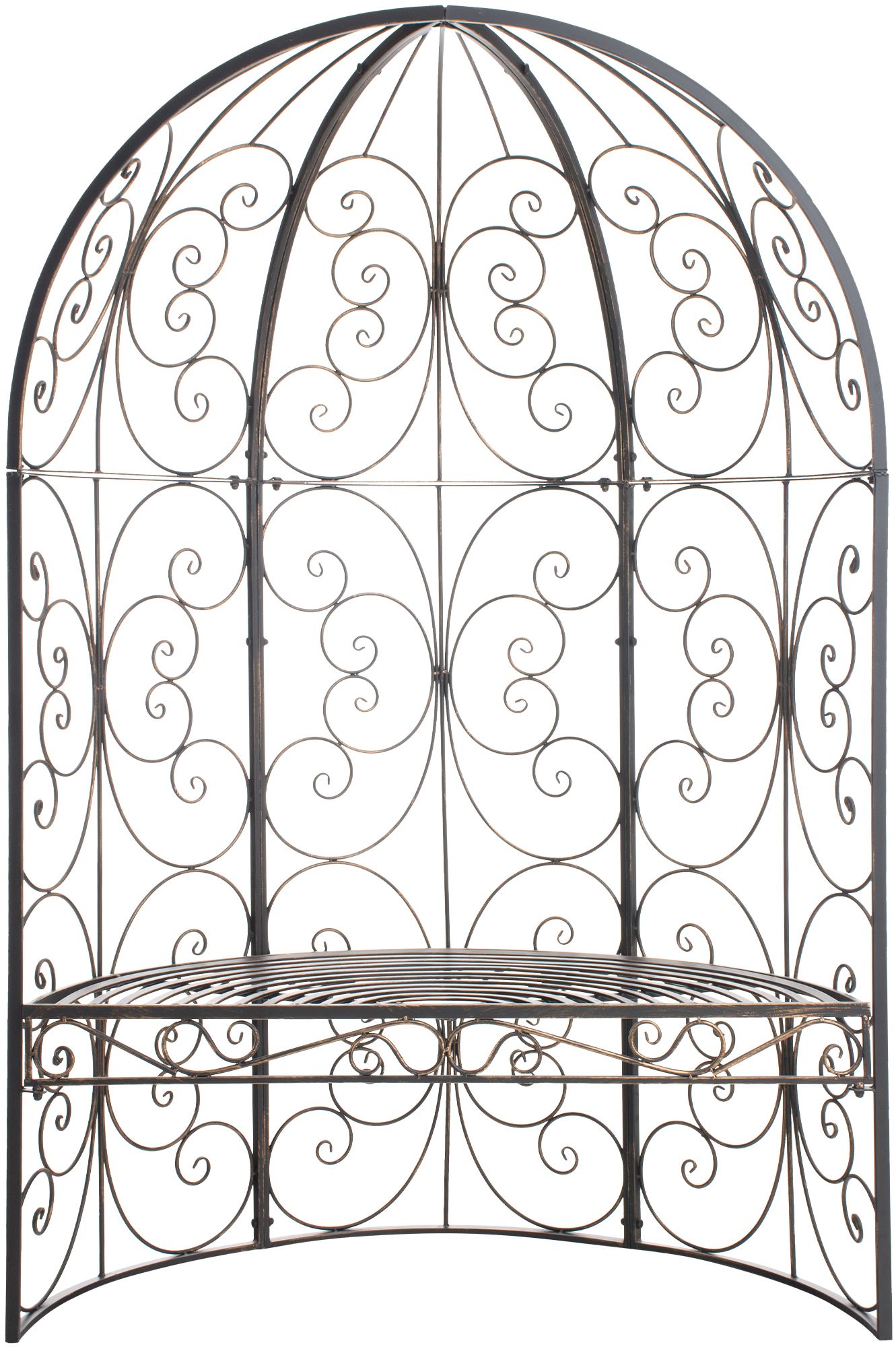 Halbpavillon Rosie mit Sitzbank, bronze